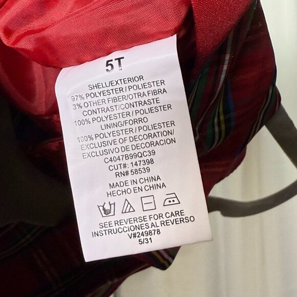 Classic Red Holiday Dress Coat & Plaid Christmas Dress Lots of Love Girls Size 6 - Picture 11 of 14